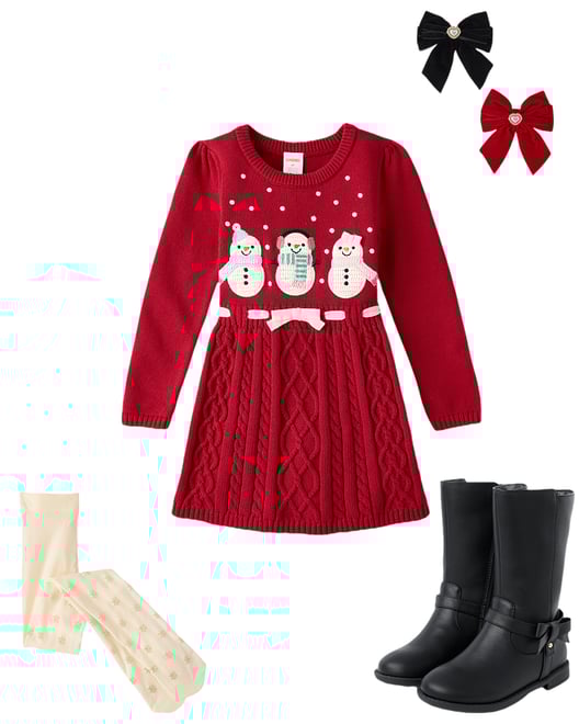 2nd bundle featuring 3 items which compliment Girls Glitter Snowflake Microfiber Tights