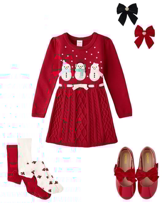 5th bundle featuring 3 items which compliment Girls Bow Cable Knit Tights 2-Pack