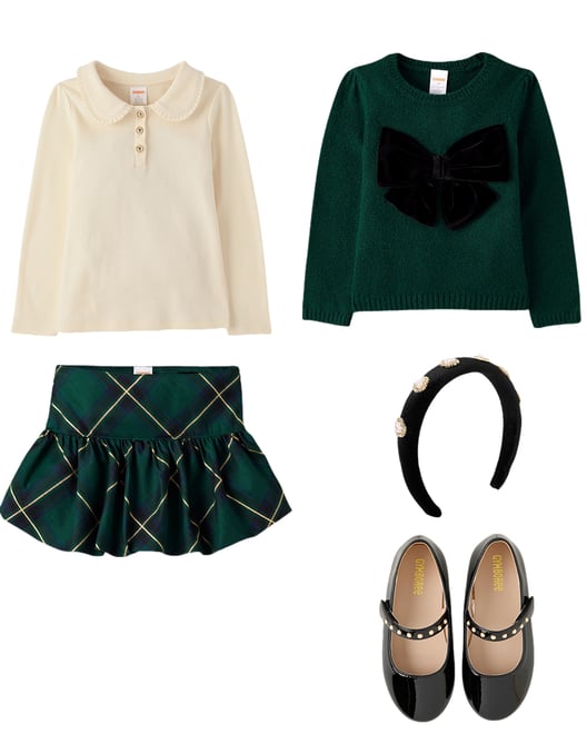 1st bundle featuring 4 items which compliment Girls Oversized Bow Sweater