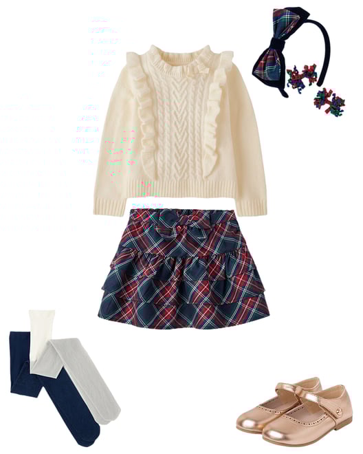 2nd bundle featuring 4 items which compliment Girls Plaid 3-Piece Hair Set