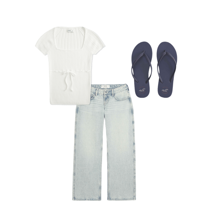 Ultra Low-Rise Light Wash Baggy Jeans