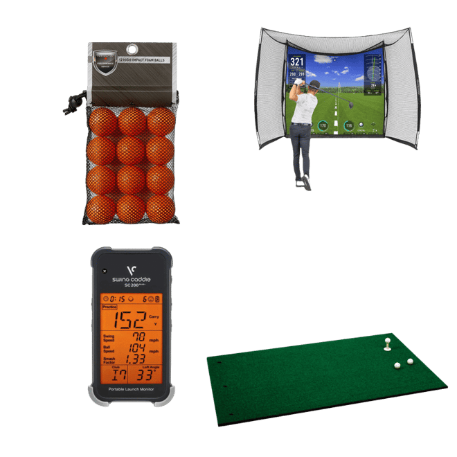 Swing Caddie SC200 ポータブル Launch Monitor Swing Caddie SC200 PLUS Launch Monitor - Indoor Golf Outlet