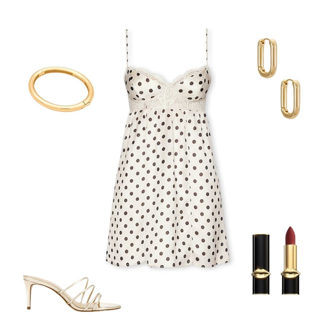 Free People x Intimately FP Midnight Muse Mini Slip Dress In Tea Combo in  Tea Combo | REVOLVE