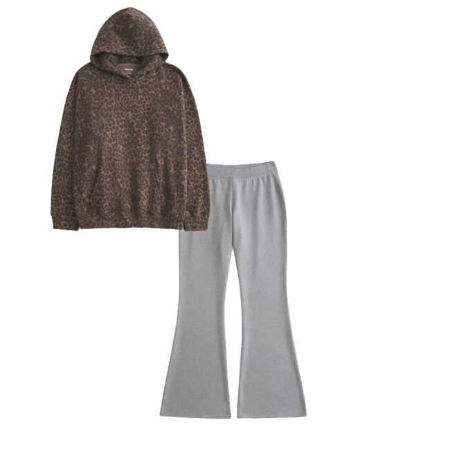 Oversized Leopard Print Sweatshirt