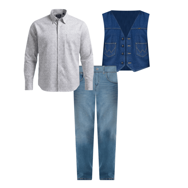 Wrangler spijkervest, ongevoerd, denim-vest heren spijkervest zonder