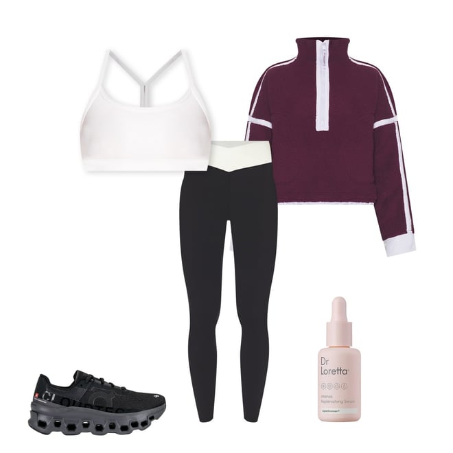 Free People x FP Movement Mountain High 1/2 Zip Jacket in Black