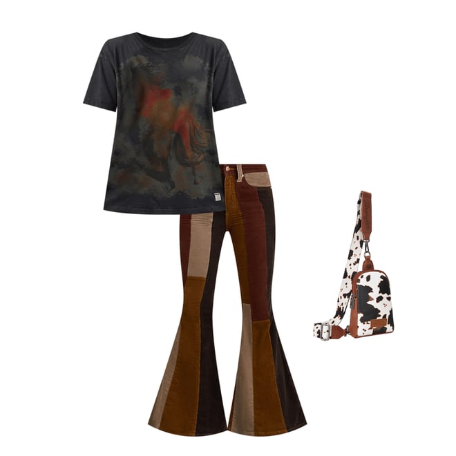 Wrangler x Lainey Wilson Horse Oversized Tee in Wild Horses
