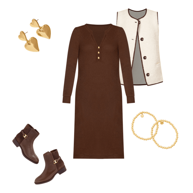 chinese dress ladies Ezra sweater dress – Line & Dot main image 1