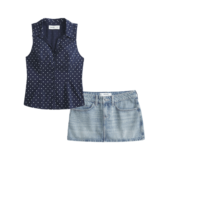 Button-Through Sleeveless Shirt