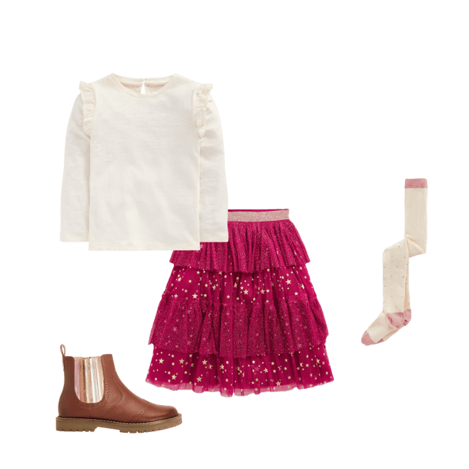 Tulle Ruffle Midi Skirt-Cherry Jam | Boden USA