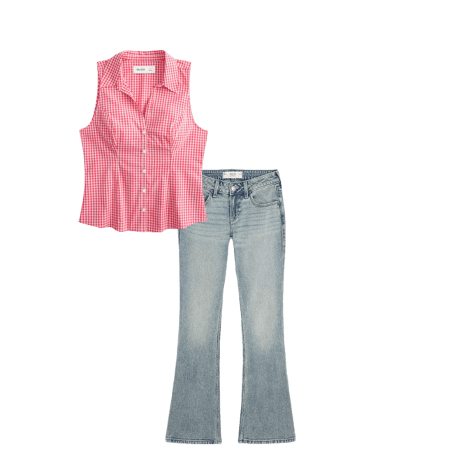 Button-Through Sleeveless Shirt