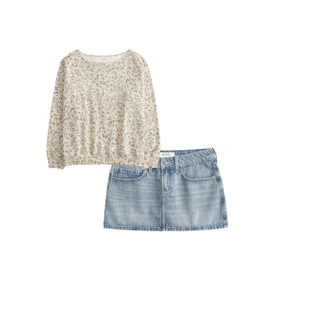 Oversized Off-the-Shoulder Leopard Print Sweatshirt