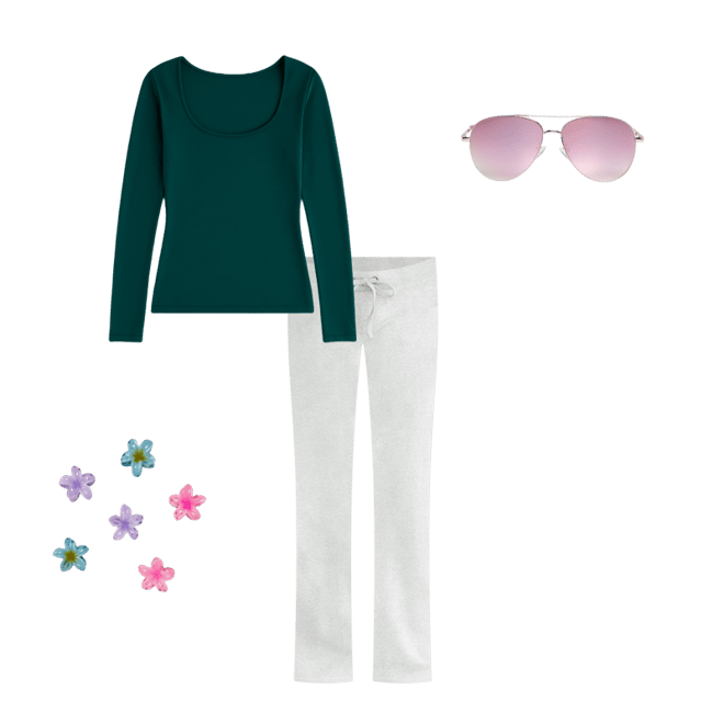 Solid Fit & Flare Sweatpants