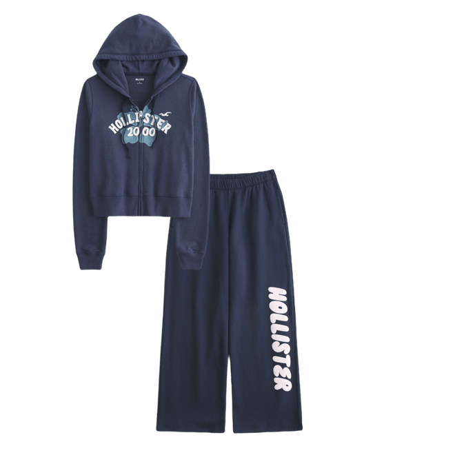 Terry Logo Graphic Zip-Up Hoodie