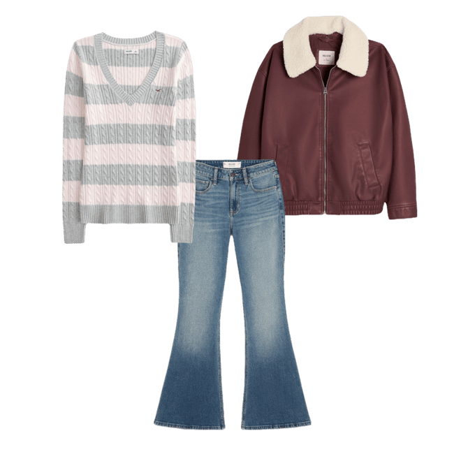 Cable-Knit V-Neck Icon Sweater