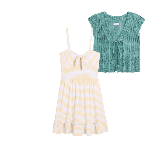 Short-Sleeve Crochet-Style Cardigan