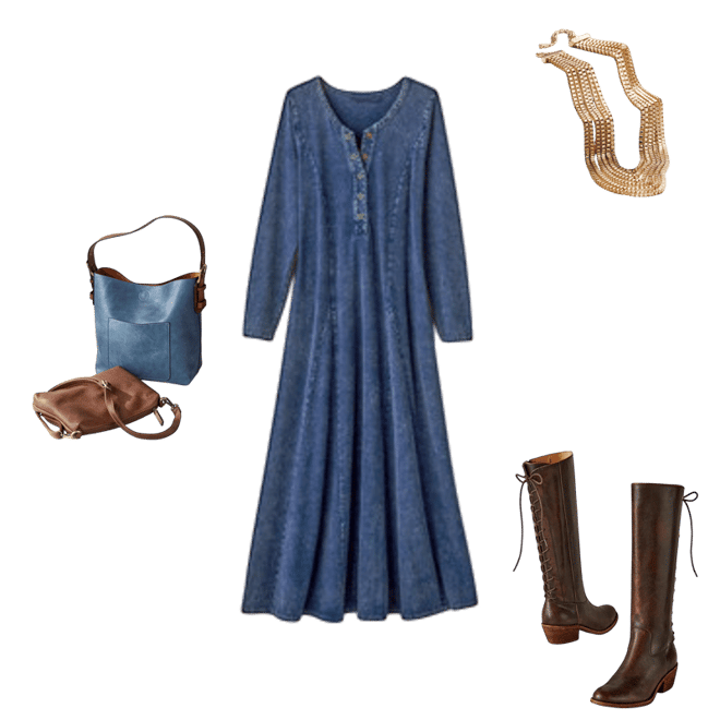 white christmas dresses Calabasas Jersey Denim Dress