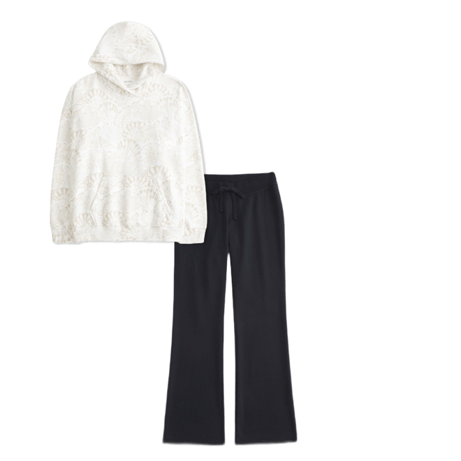 Oversized Shell Print Hoodie