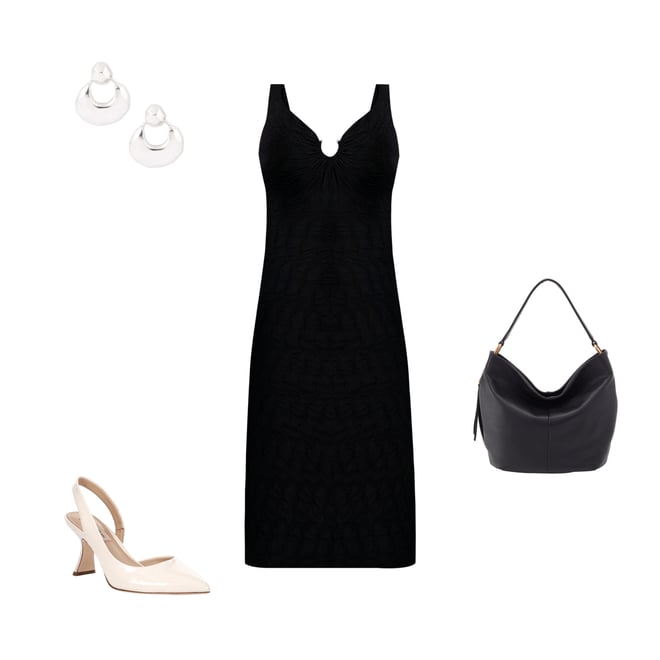 SIENA Texture Knit V-Neck Sleeveless Hardware Sheath Dress | Dillard's