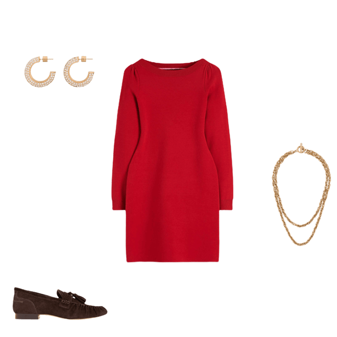 knitted dress set SPACE Women's Knit Long Sleeve Crop Sweater & Maxi Dress Set - Size XL