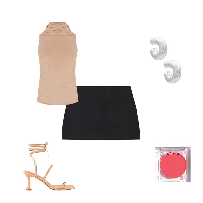 LIONESS Rhode Mini Skirt in Onyx | REVOLVE