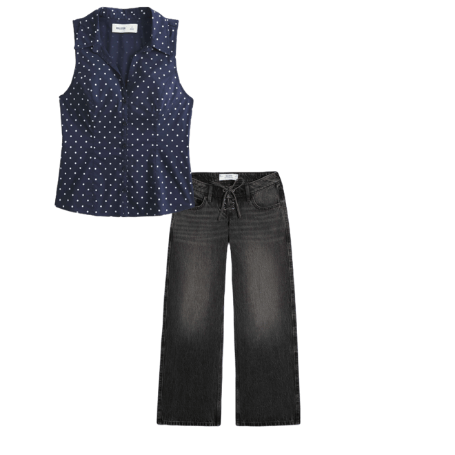 Button-Through Sleeveless Shirt