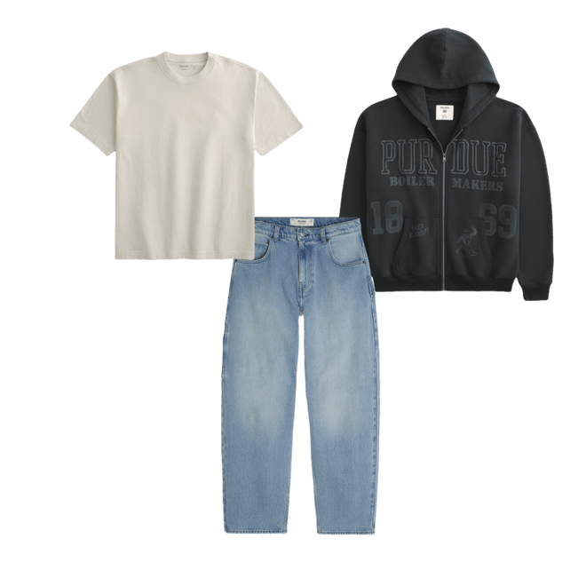 Light Wash Embroidered Back Pocket Skater Baggy Painter Jeans