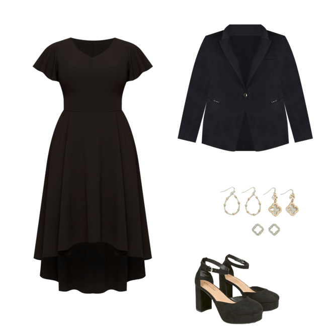 Lena V-Neck High-Low Midi Dress | LaneBryant