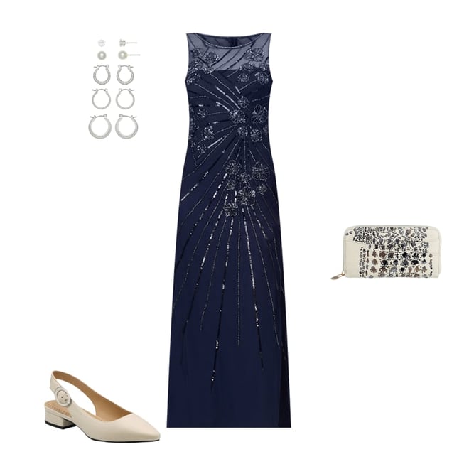 sachin and babi light blue dress New Collection  Adrianna Papell Womens Beaded One-Shoulder Gown
