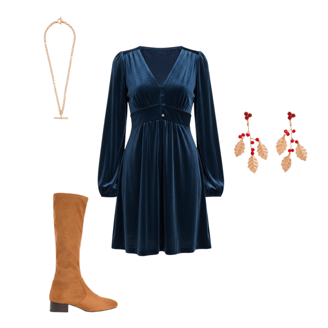 boden blue velvet dress BODEN Lois Velvet Dress