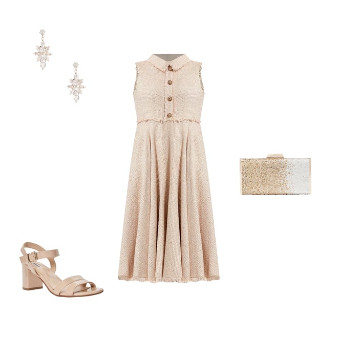 Mac Duggal Boucle Sleeveless Button Up Midi Dress | Dillard's