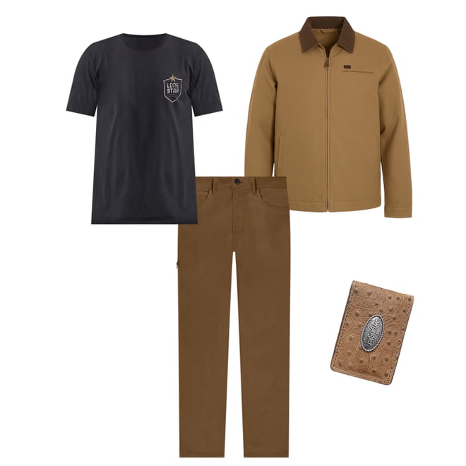 Men's Canvas Work Jacket in Brown