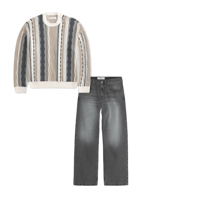 Boxy Striped Crew Sweater