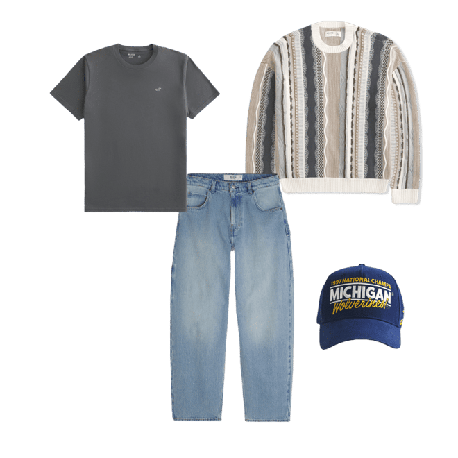 Boxy Striped Crew Sweater