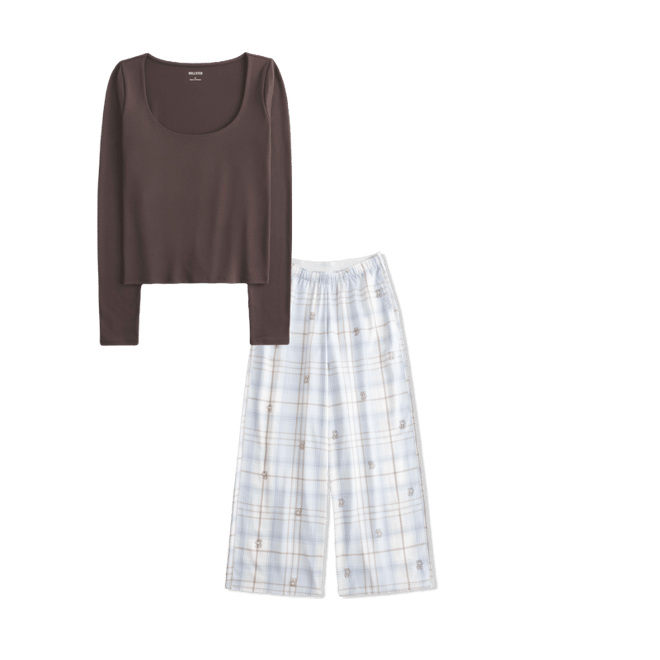 Long-Sleeve Seamless Fabric Scoop Baby Tee