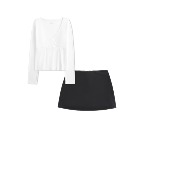 High-Rise A-Line Mini Skort