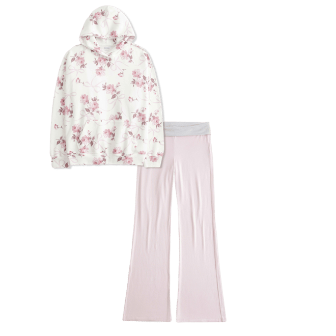 Always Cozy Knit Foldover Waist Flare Pants