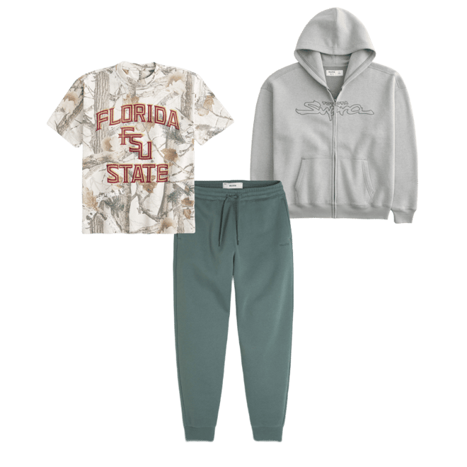 Boxy Heavyweight Florida State University Seminoles Graphic Camo Tee