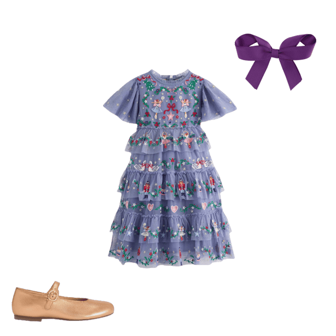 Embroidered Tulle Ruffle Dress-Stormbolt Blue Embroidery | Boden USA
