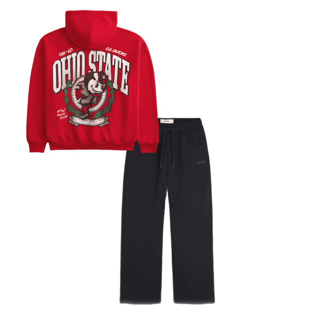 Boxy The Ohio State University Buckeyes Graphic Hoodie