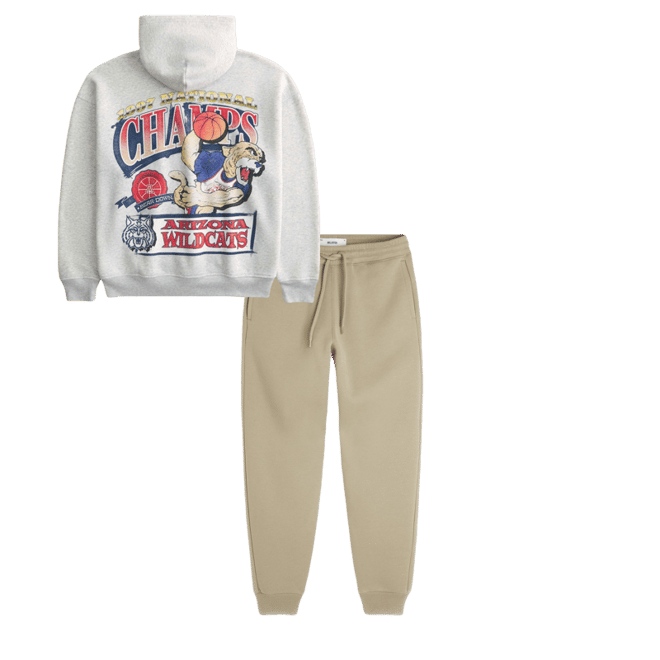 Boxy University of Arizona Wildcats Graphic Hoodie