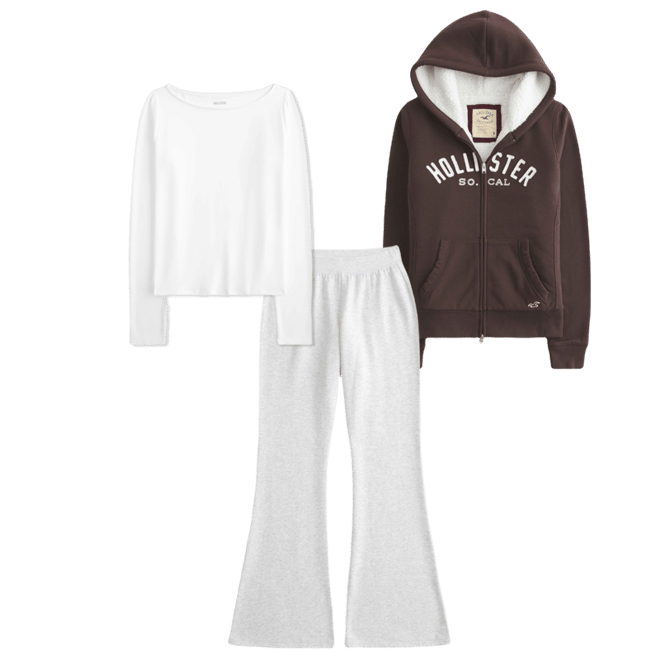 Holiday Vault Release Sherpa-Lined Zip-Up Logo Graphic Hoodie