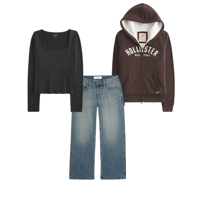 Holiday Vault Release Sherpa-Lined Zip-Up Logo Graphic Hoodie