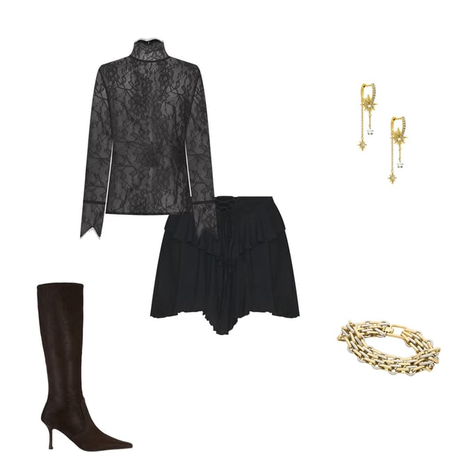 NONchalant Label Mary Lace Top in Black | REVOLVE