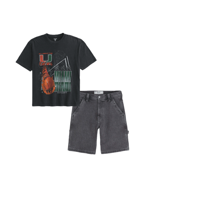 Boxy University of Miami Hurricanes Graphic Tee