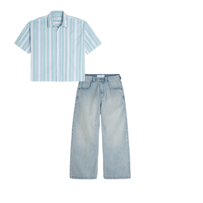 Super Boxy Short-Sleeve Oxford Shirt