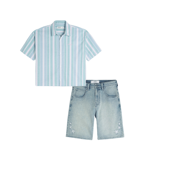 Super Boxy Short-Sleeve Oxford Shirt