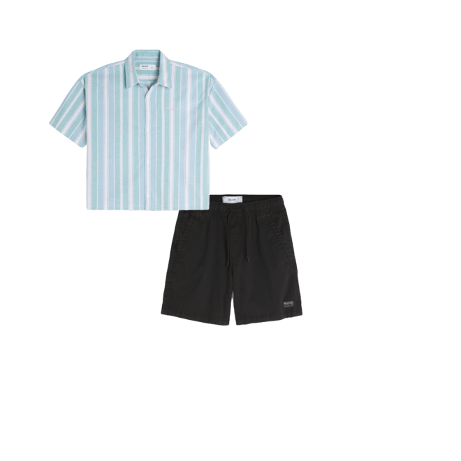 Super Boxy Short-Sleeve Oxford Shirt