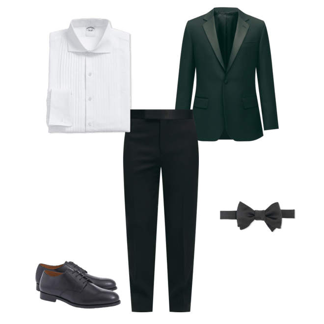 Brooks Brothers Explorer Collection Classic Fit Wool Tuxedo Pants