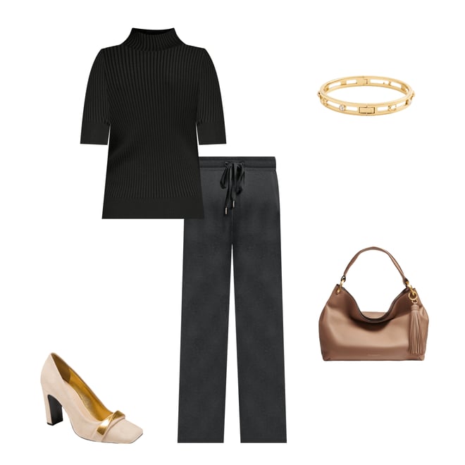 DKNY by Donna Karan Short Sleeve Mock Neck Ribbed Knit Top | Dillard's